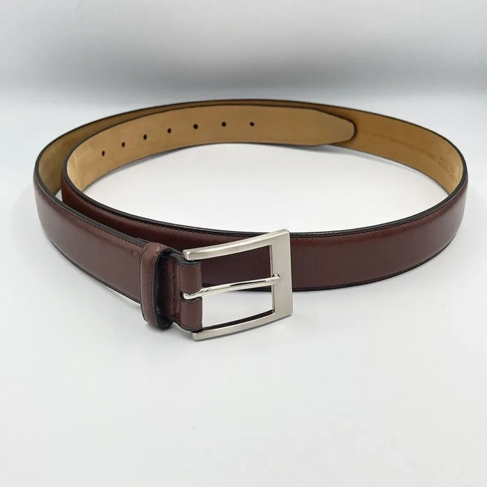 Mens Genuine Leather Belt Quality Brown Buttery Soft 48/120 1.25
